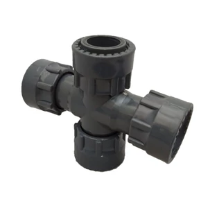 Rain szelepkötő idom kereszt 1" BBBB 4 hollander