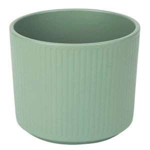 Stripes hengerkaspó matt zsályazöld 13 cm