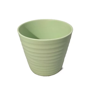 'Wave' kerámia kaspó matt pisztácia színű 19 x 17 cm